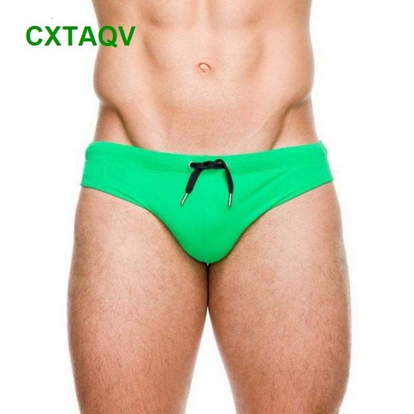 

men's swimwear men elastic band low waisted bikini simple solid swimming briefs triangular comfortable beach shorts plus size 230724