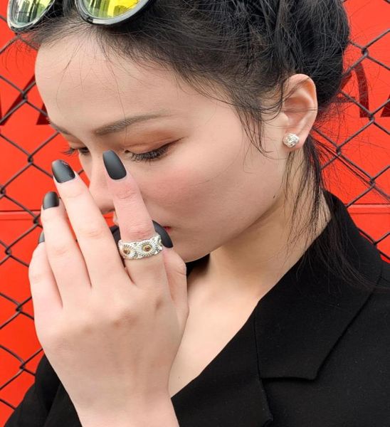 

hip hop jewelry 925 silver daisy ring simple finger adjustable rings japanese light luxury personal bijoux christmas gift for fema4952966