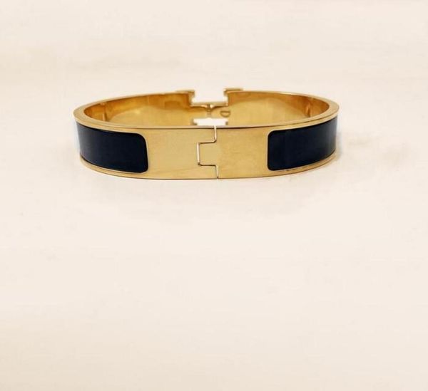 

2022 designer design bangle stainless steel gold buckle bracelet fashion jewelry men and women bracelets4738599, Black