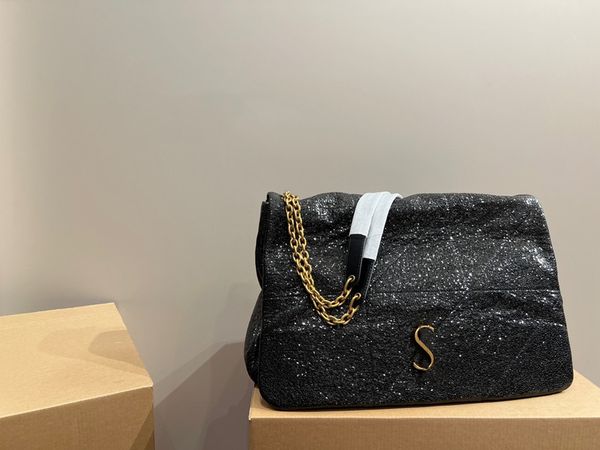 

chain shoulder bags designer bag crossbody tote bag jamie sequined handbag chain leather black purse women latest fashion designer the tote