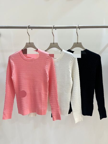 

725 2023 autumn runway pullover brand same style pullover sweater long sleeve crew neck fashion clothes womens qian688, White;black