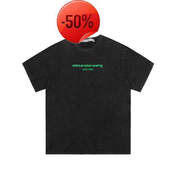 

t shirt for women new chest letter base short sleeve men's t-shirt women alexander hmgj, White