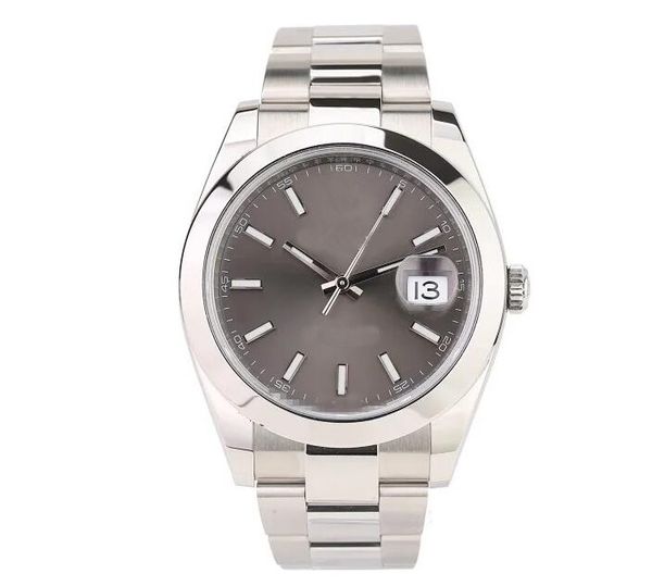 

new arrive factory wholesale mens watch watches automatic men stainless steel wristwatches 41mm-5, Slivery;brown