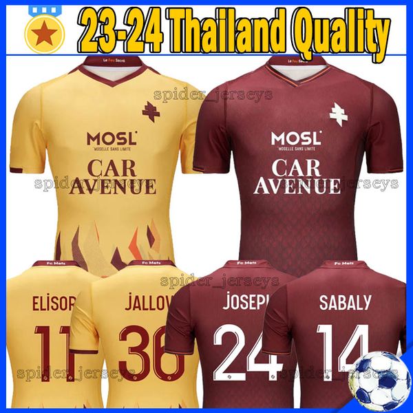

23 24 fc metz soccer jerseys mikautadze jallow elisor 2023 2024 joseph niane sabaly football shirts maziz maiga danley udol cande koffi k. n, Black;yellow