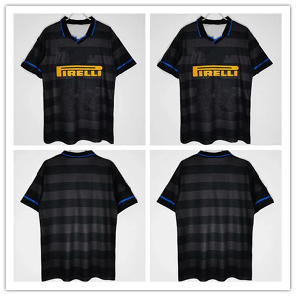 

1997 1998 retro football jerseys baggio maillot quality uniform vintage classic football shirts kits men maillots djersey 1999, Black;yellow