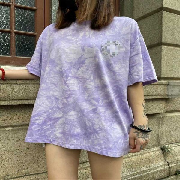 

men and women's shirt heart brand crew collar chrome short sleeve t-shirt casual horseshoe shape sanskrit cross printed chrome4gmi, White;black