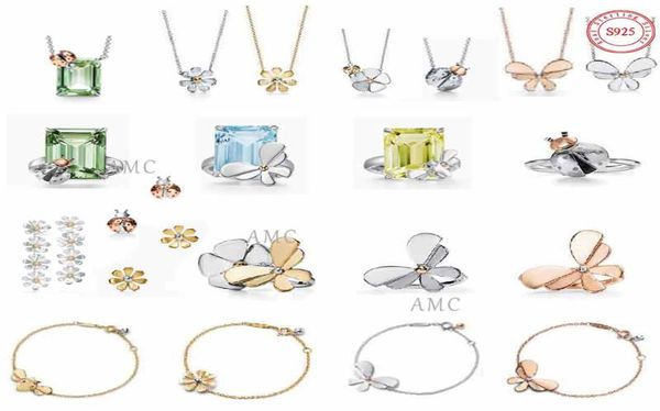 

necklace 925 silver pendant necklace female jewelry classic firefly sun flower love necklace wholesale7324453