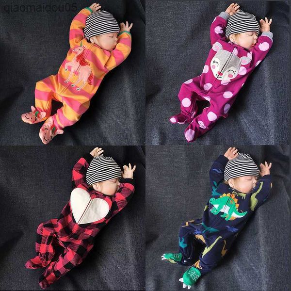 

new polar fleece pajamas baby winter romper cover all jumpsuits newborn boys clothing little girl fall clothes toddler 0-12m l230712, Blue