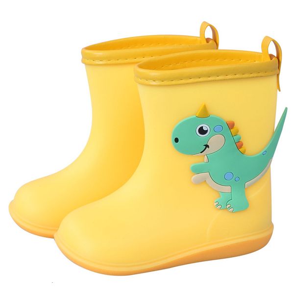 

boots zzfaber fashion rainproof kids shoes boys cartoon rain boots pvc rubber flexible midcalf waterproof shoes girls rain boots soft 230721, Black;grey