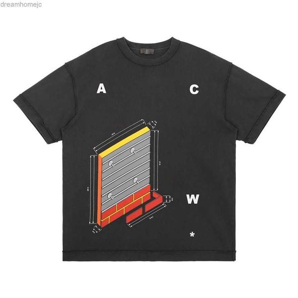 

summer oversized a cold wall* t-shirt men women hip hop vintage t shirt embroidered a cold wall tee acw, White;black