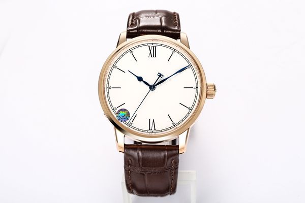 

luxury men's watch with 39-59 automatic movement, 316l steel case, sapphire, italian cowhhide original buckle, diameter 40mm, Slivery;brown