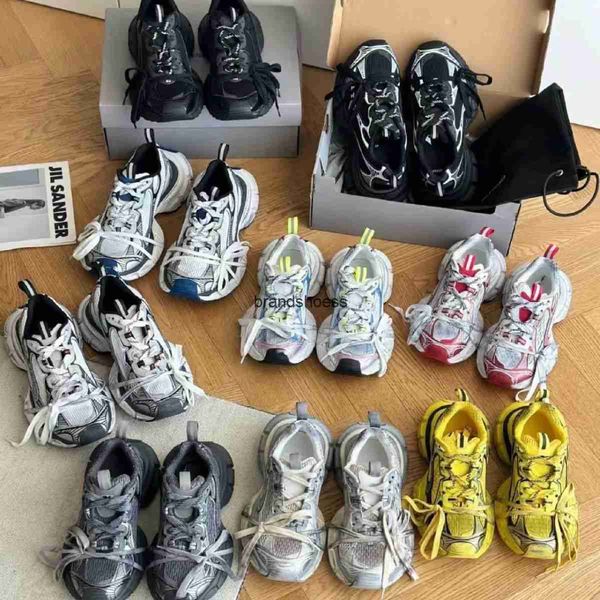 

2023 new balenciga generation 3xl dad shoes men's and women's worn-out color matching thick sole track 9.0 casual sports shoes, Black