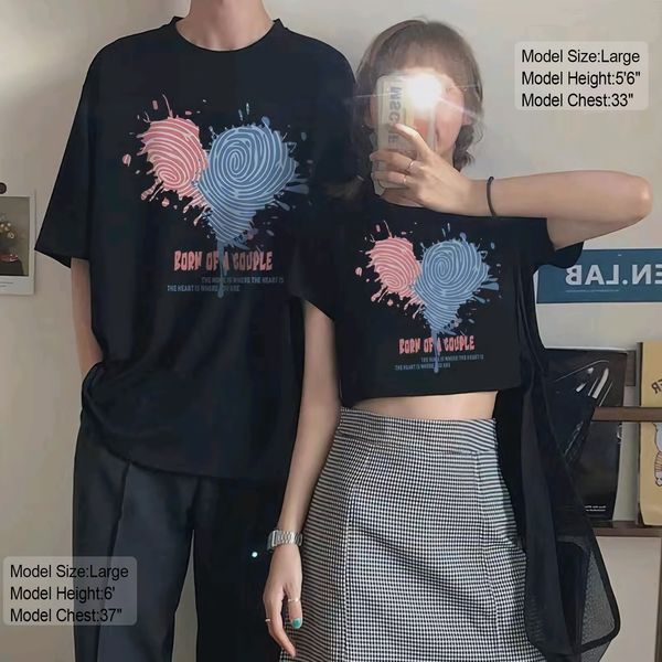 

womens tshirt couple short sleeve tshirt man vintage oversized shirt lovers loose streetwear women harajuku tee wholesale 230724, White