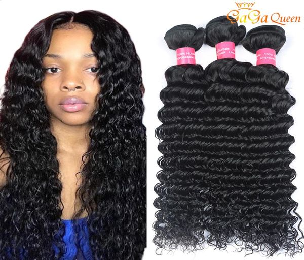 

peruvian deep wave hair 4 bundles peruvian deep wave virgin hair peruvian deep curly human hair weft8876948, Black