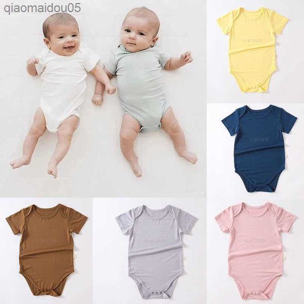 

bamboo fiber newborn baby boys girls romper muslin jumpsuit short sleeves newborn rompers baby clothing pajamas for baby born l230712, Blue
