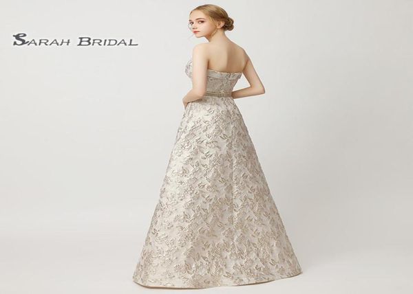 

luxury long aline strapless prom dresses 2019 backless formal wear sleeveless floor length evening party gowns2249606, Black