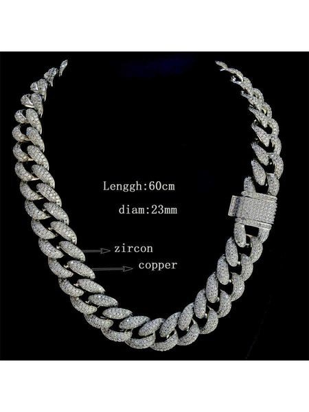 

men's accessories men cubic zirconia decor necklace, Silver