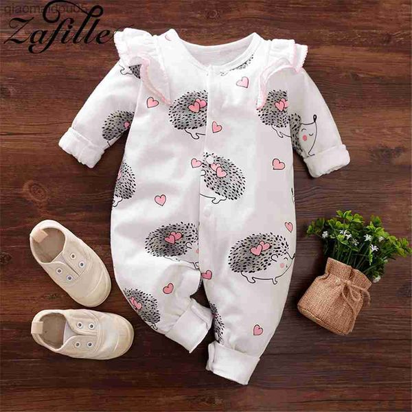 

zafille hedgehog rabbit girls sleepwear for newborns bodysuits cotton baby girls overalls for children summer kids baby rompers l230712, Blue