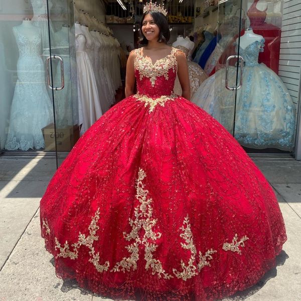 

red shiny princess ball gowns quinceanera dresses with appliques lace sequins tulle sweet 16 dress court train vestidos de 15 anos, Blue;red
