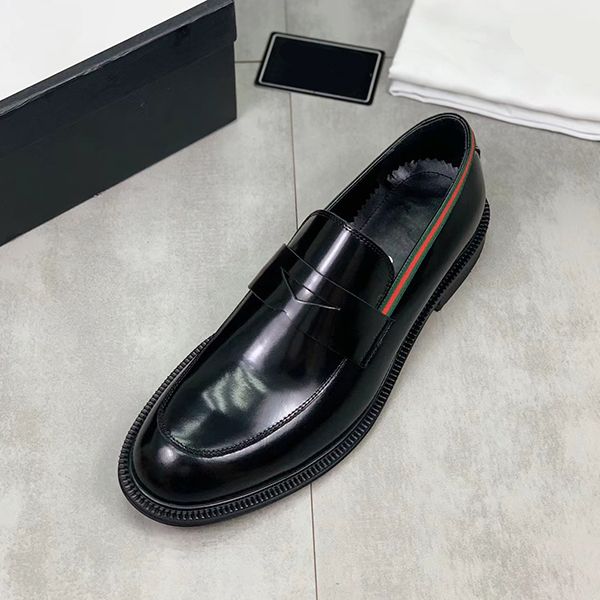 

men's shoes father summer father cowhide dress business shoes breathable dress shoes mens shoes married men anti-slip and 3 style color, Black