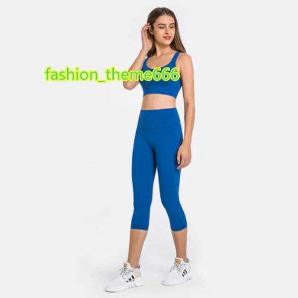 

women's t-shirt align lu-07 women's yoga shorts fitness running fake training casual women's breathable quick-drying cropped, White