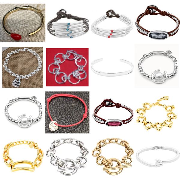 

2023 fashion jewelry bracelet of pearl shell one different 50 with leather and zamak made to hands bracelets for womens girls, Black