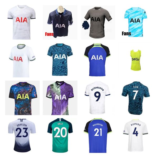 

23 24 kane son soccer jerseys tottenham home away 3rd kulusevski perisic hojbjerg colorful 2023 2024 lucas dele football shirt bryan richarl, Black;yellow