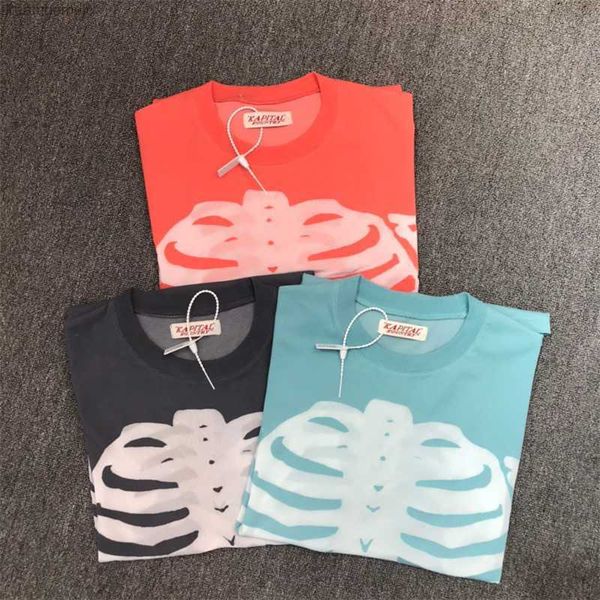 

summer kapital kountry t shirt men women oversized hollow skull tee kapital kountry casual short sleeve men clothing, White;black