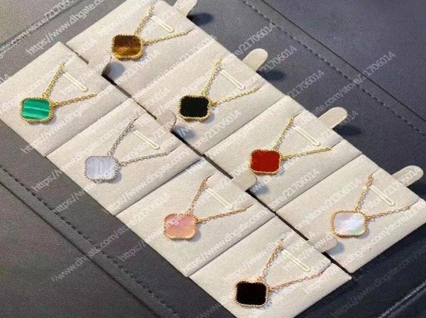 

four leaf clover necklace pendants 15mm fashion classic motherofpearl titanium steel plated 18k for womengirl valentine039s 1107335, Silver