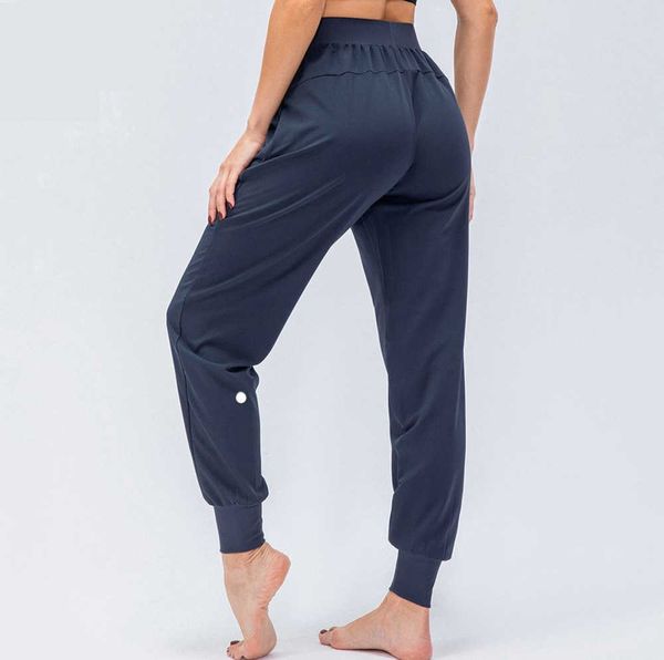 

lulus women yoga ninth pants running fitness joggers with zipper pocket high waist elastic casual jogging 4 colors breathable design622ess, Black
