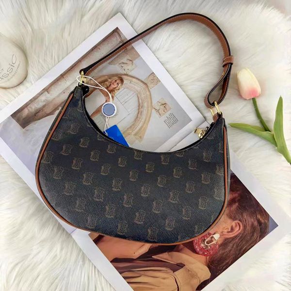 

triomphe ava cases celiny handle clutch bag half moon lady classic luxury designer cross body shoulder handbags fashion underarm genuine lea
