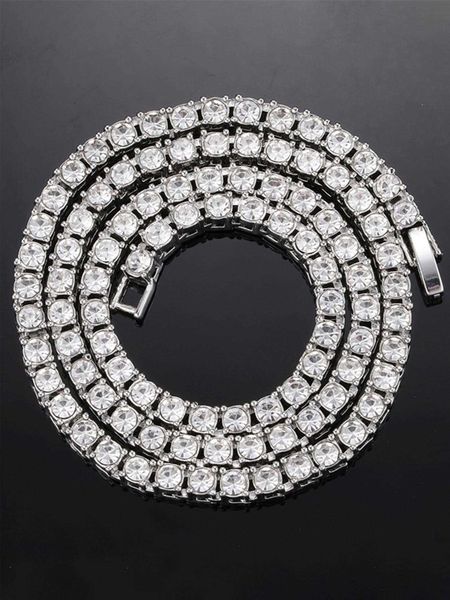 

men's accessories men rhinestone decor necklace for jewelry gift and party, Silver