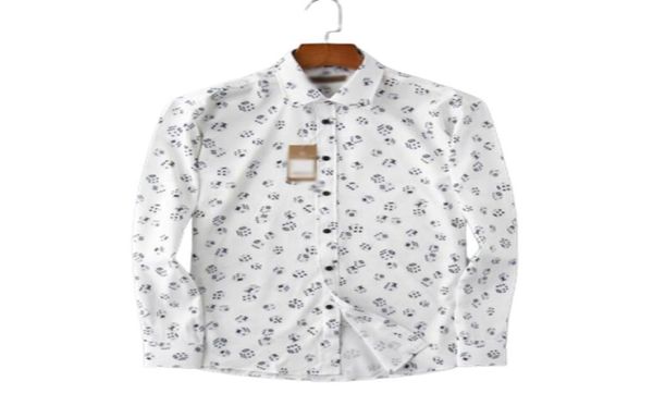 

2022 luxury designer fashion men039s shirts long sleeve print silky business casual brand spring slim fit shirts m3xl0533184428, White;black