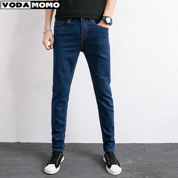 

men's jeans colors classic men's stretch skinny jeans casual elastic pencil pants men slim fashion denim trousers male jeans jeans, Blue