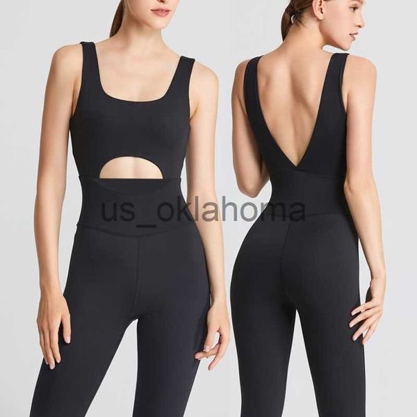 

yoga outfit yoga jumpsuits women vback one piece high stretchy bodysuits sportswear fitness rompers padded nylon soft gym workout ovearalls