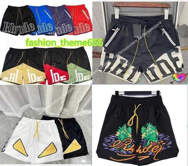 

men's shorts designer rhude men's shorts summer fashion beach pants men's monster street apparel multi color new shorts men&#, White;black