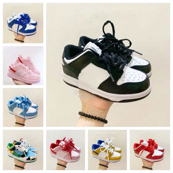 

new kids shoes black white panda chunky athletic outdoor boys girls casual fashion sneakers children walking toddler sports youth dunks trai