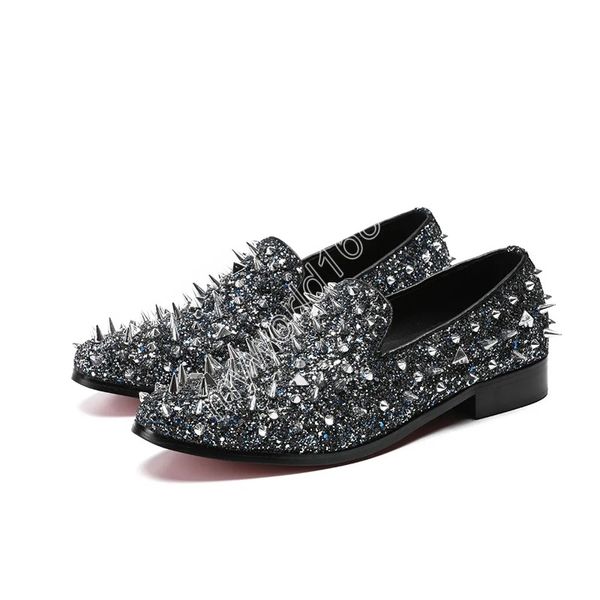 

fashion pointed toe night club party shoes social slip on colorful prom shoes british style male leather banquet shoes, Black