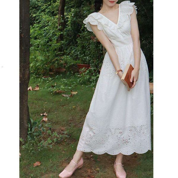 

french white dress for women summer feifei sleeves mid length waist skinny first love sling, Black;gray