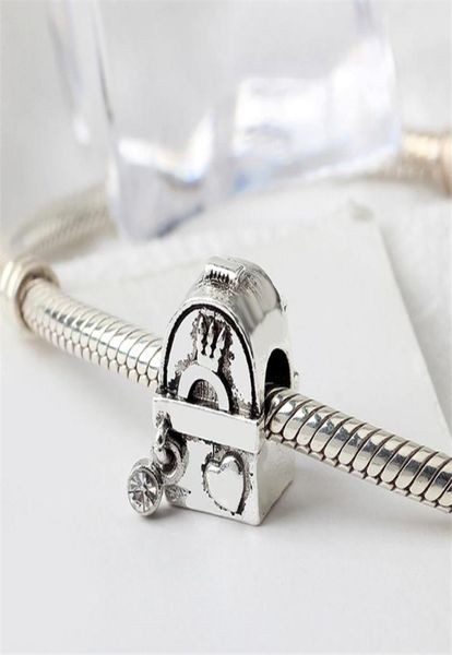 

bag charm bead big hole alloy 925 silver plated fashion women jewelry european style for diy bracelet necklace panza0061049194721, Bronze;silver