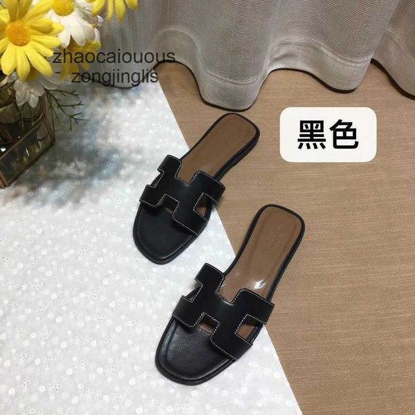 

2023 slippers women's h shoes sandal higoran setting designer bear summer slipper beacleatleisure fashion wear rhinestone flat bottom 4