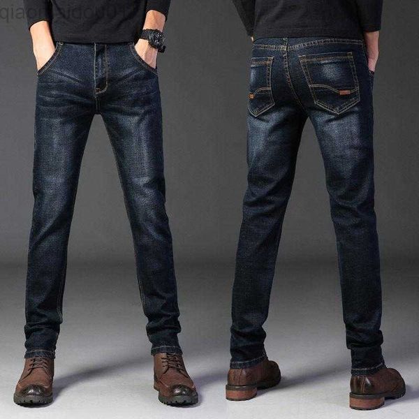 

men's jeans 2022 new arrival elastic slim jeans men men's skiny jeans grey jeans men plus-size 28-40 11 choices l230724, Blue