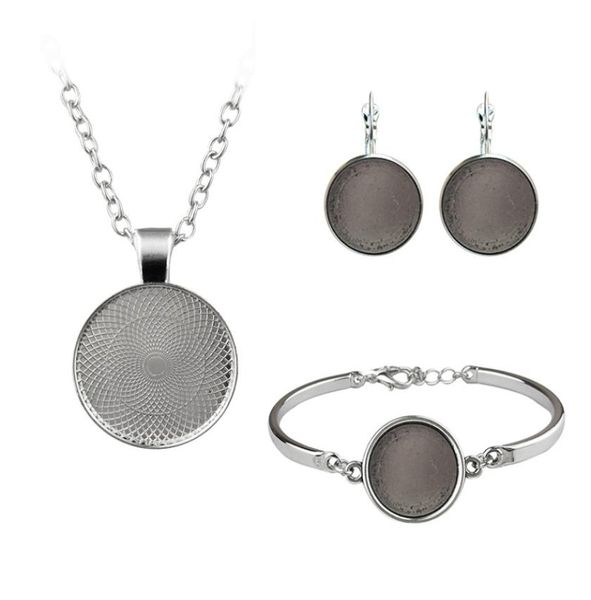 

sublimation blank bracelets for women fashion transfer printing bracelet pendant necklace earrings jewelry diy consumables wg2778036, Black