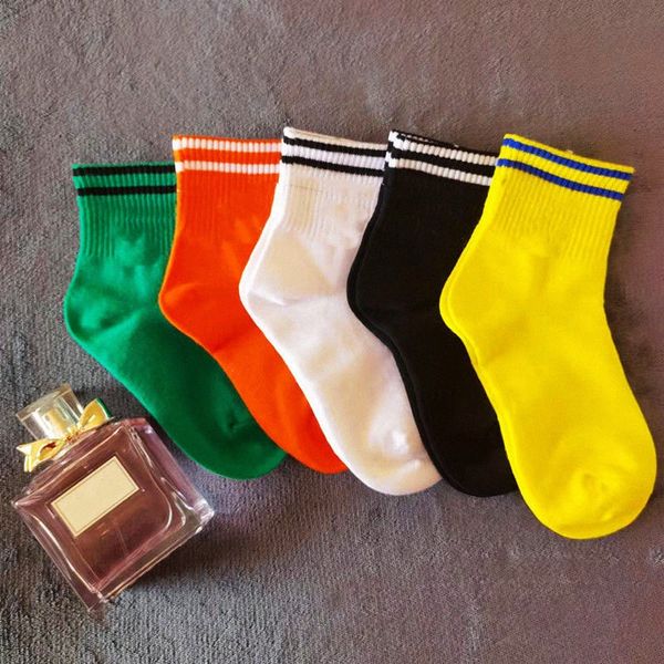 

kids designer socks toddlers brand baby socks boys girls children colorful white black pink multi-color aged 1-12 sock k5tb#, Pink;yellow
