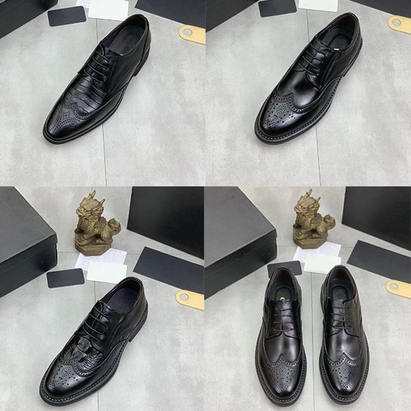 

leather shoes for men business leisure leather breathable inside to increase formal dress mens shoes senior sense wedding groom shoes have 3, Black