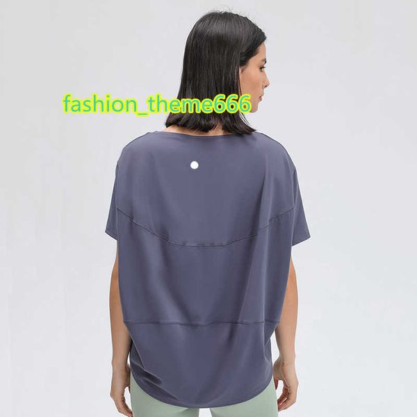 

women's tracksuits ll women yoga short sleeve loose blouse sports casual running fitness soft breathable fabric t-shirt for summer 5 co, Gray