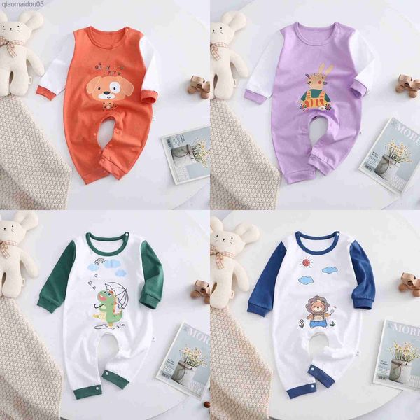 

baby boys clothes romper 2022 spring newborn girls clothing cotton long sleeve infants cartoon pajamas 0-12m baby jumpsuit l230712, Blue