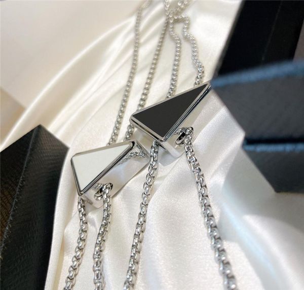 

luxurys mens womens pendant necklaces fashion for man woman inverted triangle designer brand classic necklace jewelry highly quali9415411, Silver