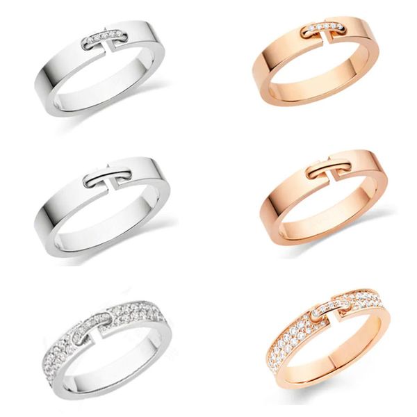 

fashion paris luxury jewelry 925 sterling silver rose gold couple ring classic wedding ring