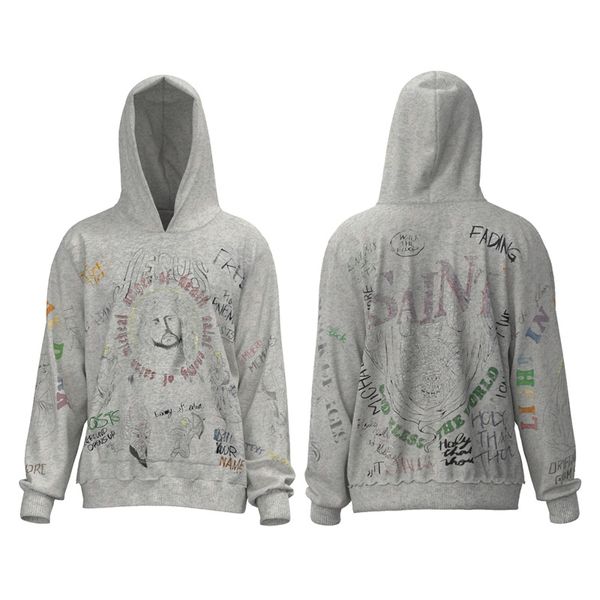 

vintage graffiti hoodies men women sweatshirts oversized pullover, Black;brown